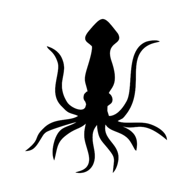 black squid silhouette