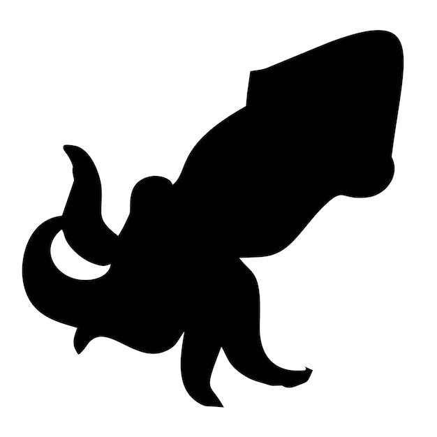 black squid silhouette