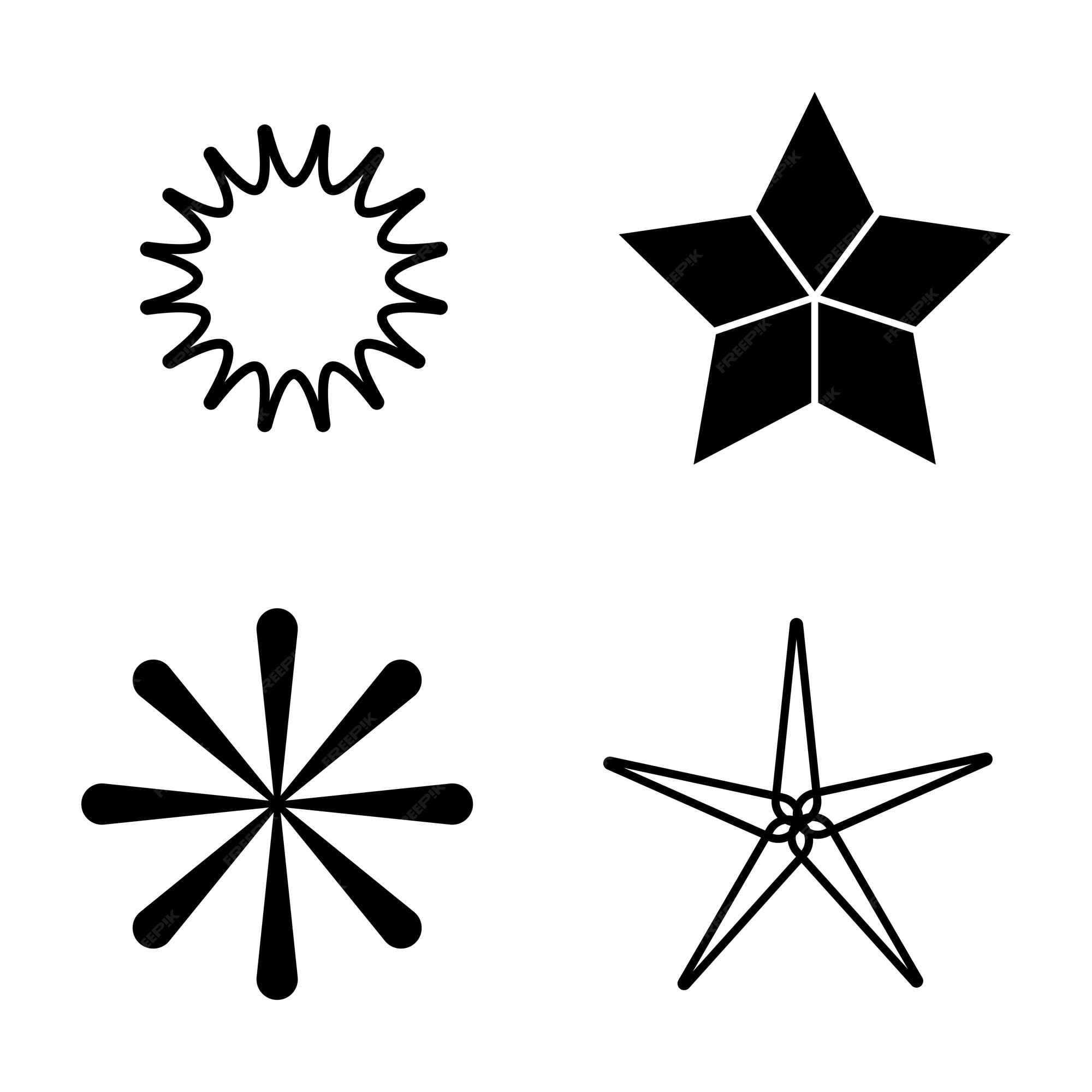 Premium Vector | Black stars collection