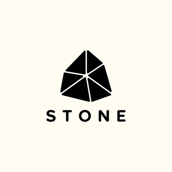 Ispirazione per il design del logo geometrico in pietra nera