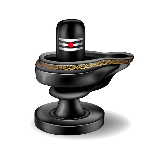 Black stone lord shiva lingam