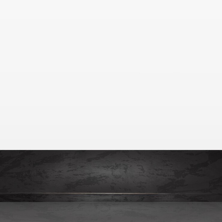 Vector black stone table top isolated on white background promotional web template vector