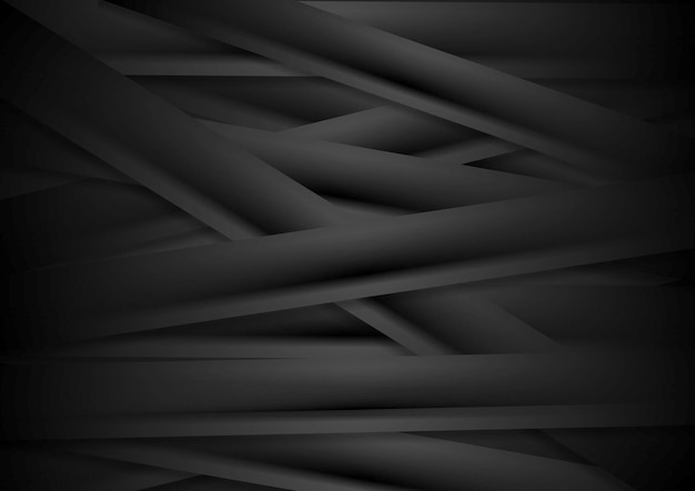 Black striped corporate abstract background. vector design