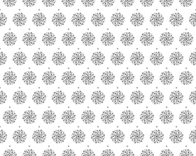 black stripes pattern Trees and flowers, leaves, branches, circles. Seamless pattern.