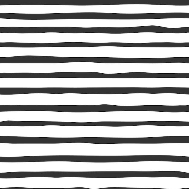 Vector black stripes seamless pattern. hand drawn striped wallpaper. simple design for fabric, textile print, wrapping paper. vector illustration