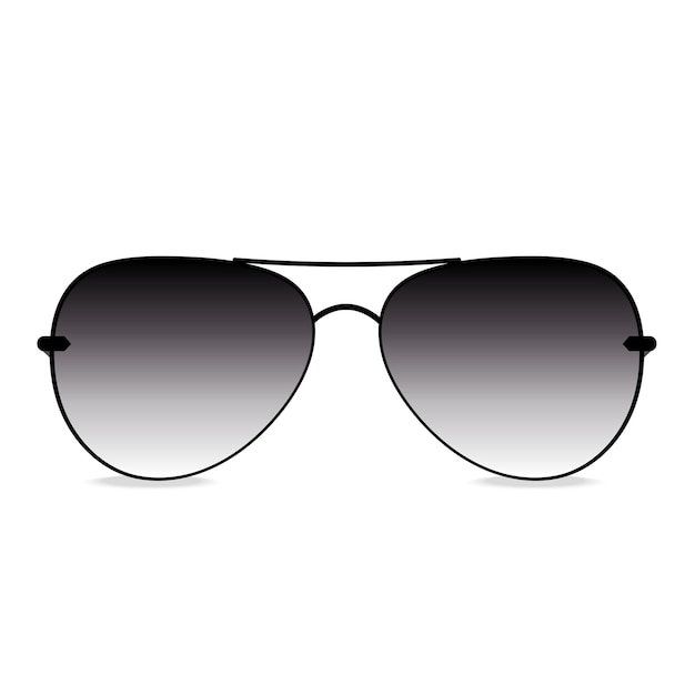 Black sunglasses isolated on white