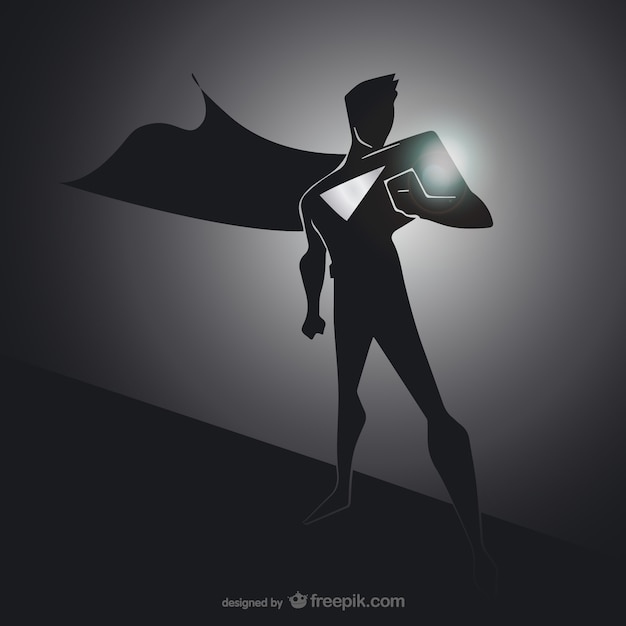 Black superhero silhouette