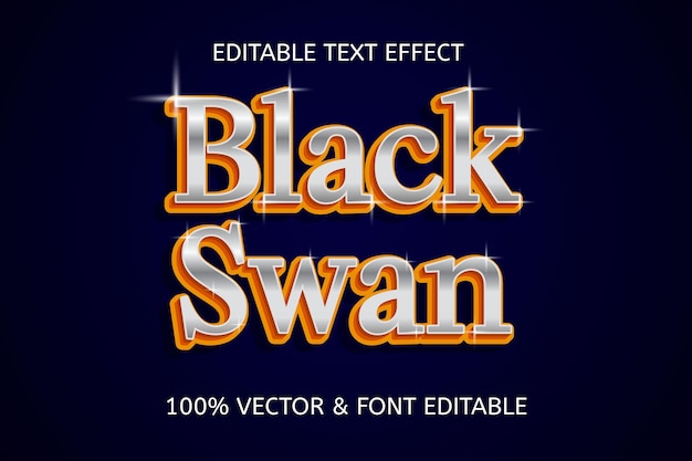 Black swan style elegant editable text effect