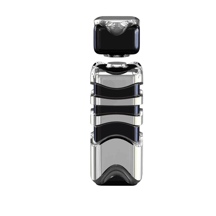 Vector black symbol with silver straps letter i