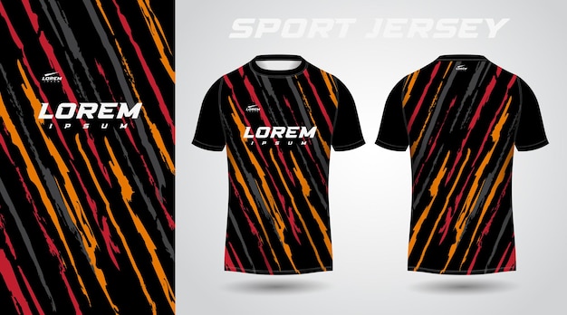 black t-shirt sport jersey design