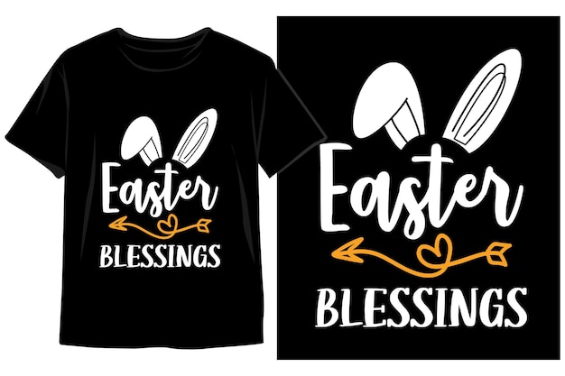 Vector a black t shirt that says easter blessings