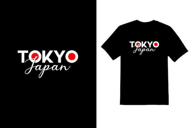 Черная футболка с надписью Токио.