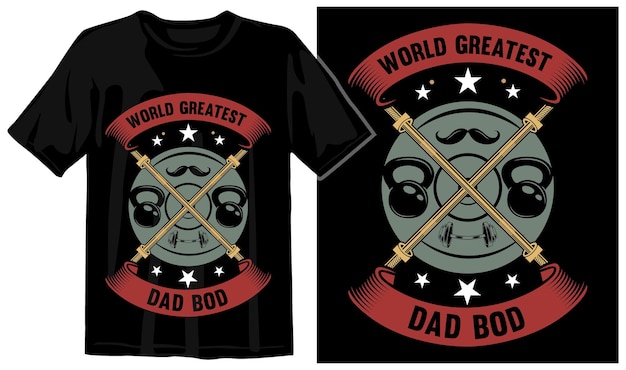 A black t - shirt that says world greatest dad god on it.