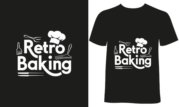 a black t - shirt with the words retro cooking on it