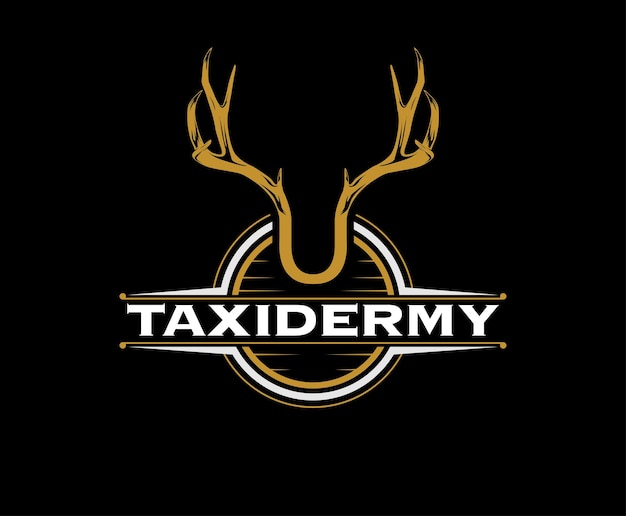 Шаблон дизайна логотипа black taxidermy business