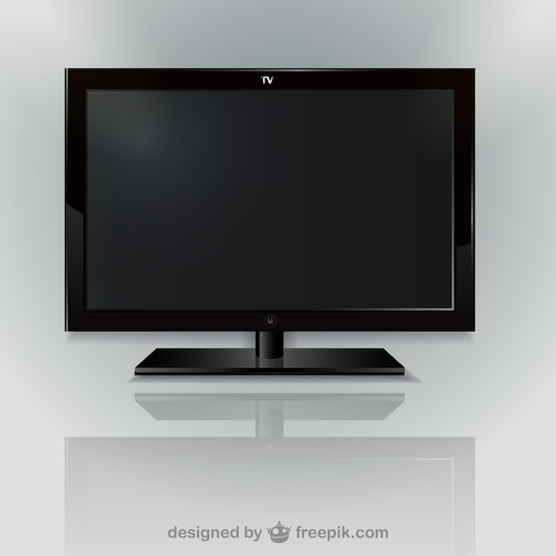 Black television vector