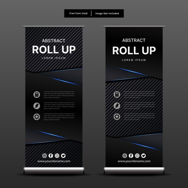 Black template roll up abstract design.