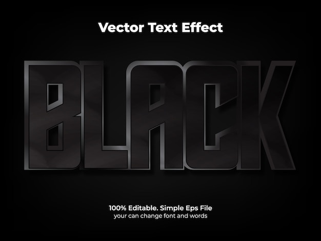 Vector black text effect