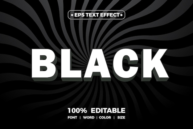 Black Text Effect