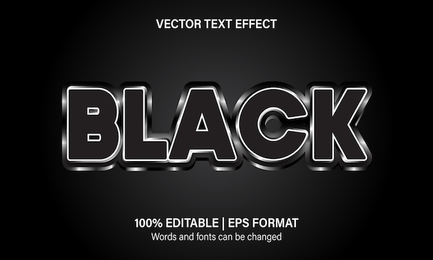 Black text effect