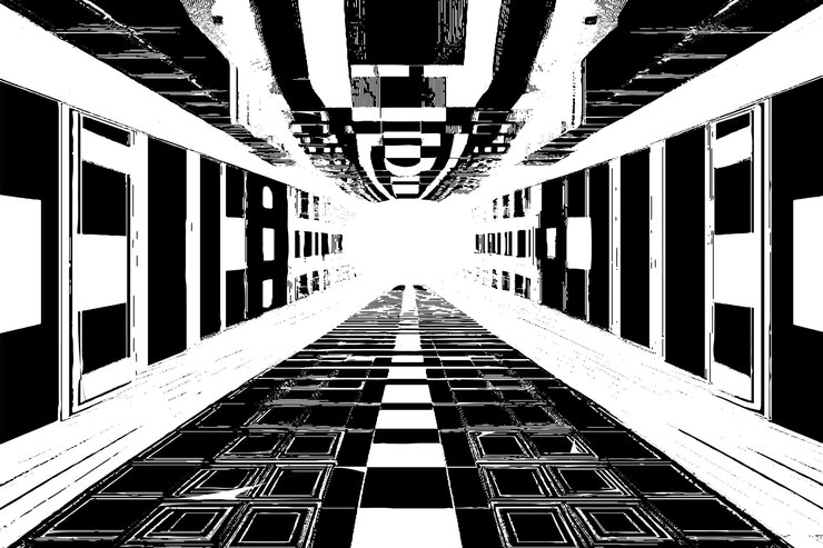 Vector black texture of illusion on white background vector image background texture