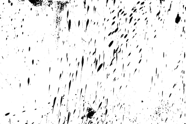 black texture of paint drops on white paper for background