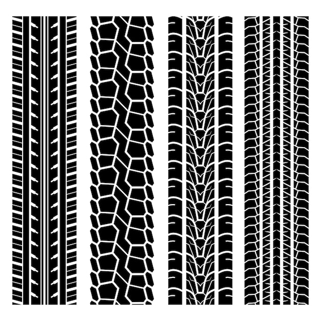 Black tire track set 1