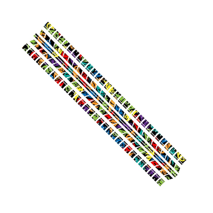 Vector black tire track with pattern