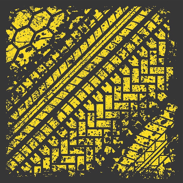 黒タイヤ トラック グランジ パターン