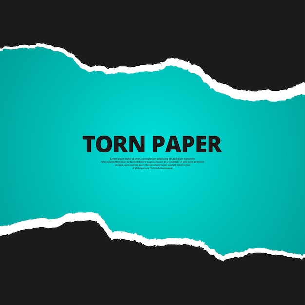 Дизайн баннера с эффектом черной рваной бумаги на светло-голубом фоне