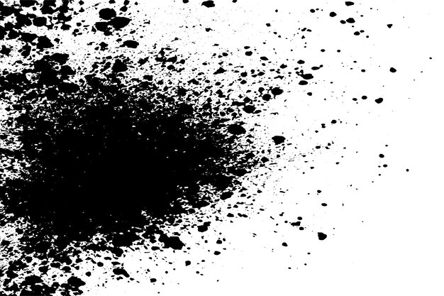 Vector black traced vector texture on white background overlay monochrome black and white grunge texture