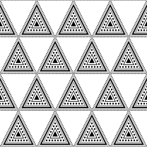 Aztec triangolo nero su sfondo bianco. illustrazione vettoriale