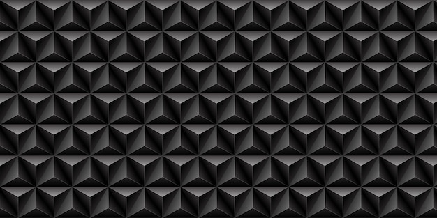 ベクトル 黒い三角形のパターンの背景。