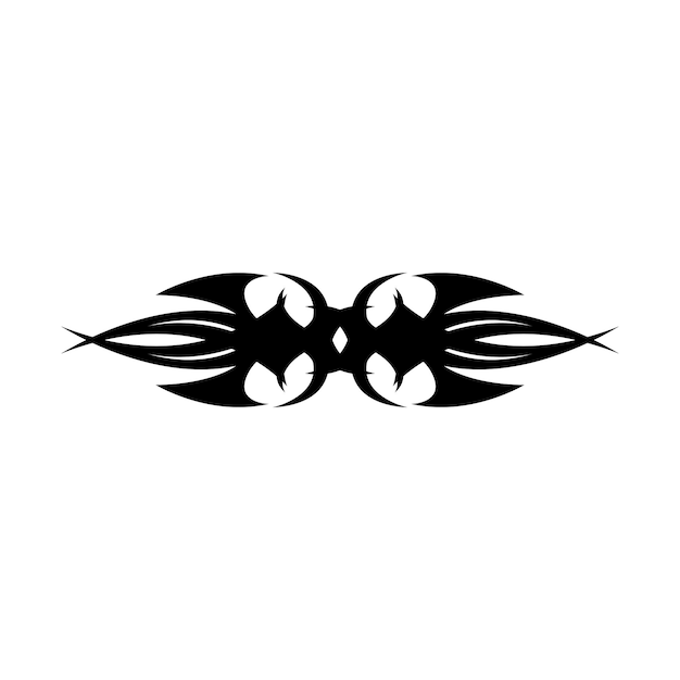 Vector black tribal tattoo abstract symbol template
