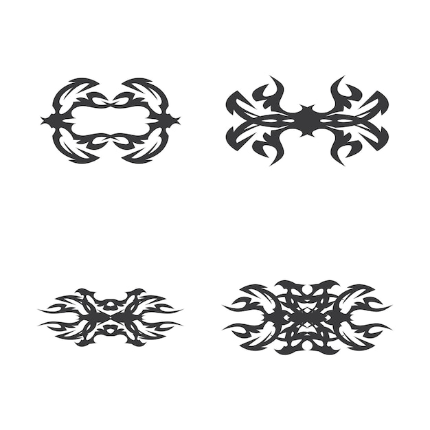 Black Tribal Tattoo Abstract Symbol Template