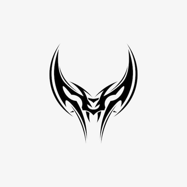 Vector black tribal vector logo design icon and sign tribal