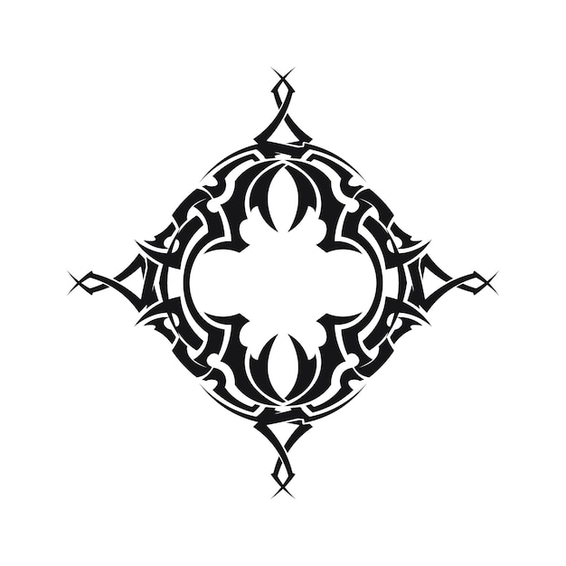 Vector black tribal vector logo design icon and sign tribal