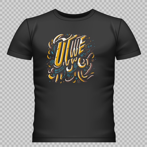 Black tshirt Design print vector