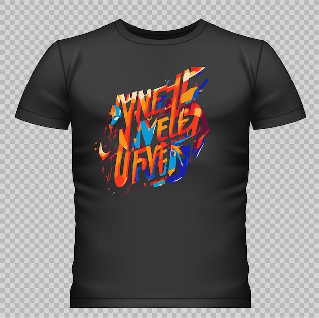 Black tshirt Graphic typography vector