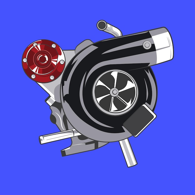 black turbo car vector