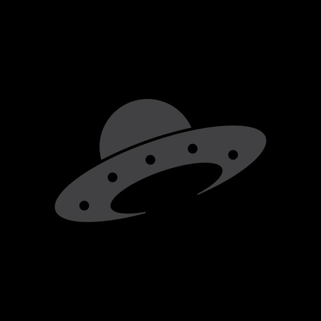 검은 ufo 외계인 비행기 어두운 로고 디자인 벡터 그래픽 기호 아이콘 기호 그림 창의적인 아이디어