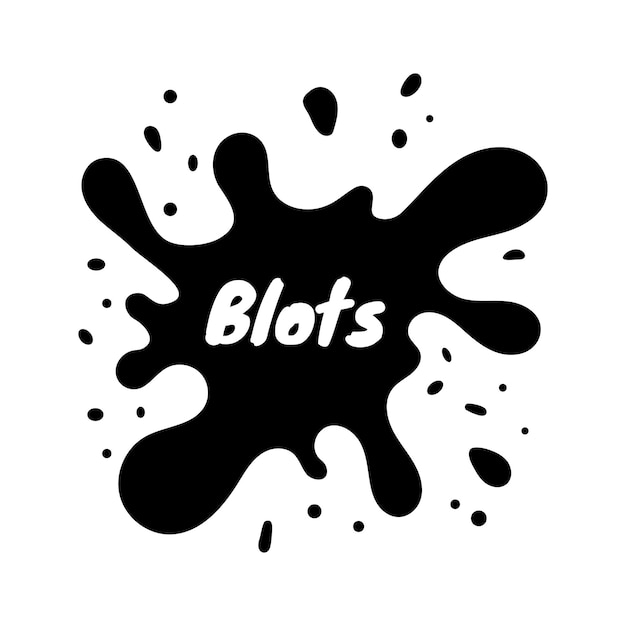 Black Vector blots on the white background