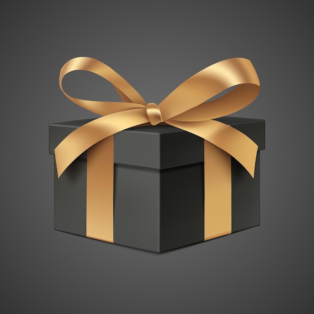 black vector gift box4