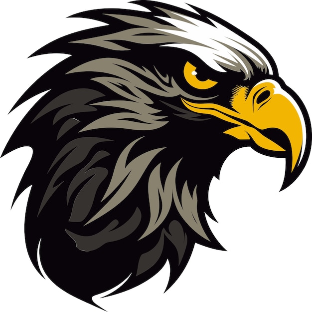 Black Vector Predator Hawk Logo Design for App Black Vector Predator Hawk Logo Design for Social Me