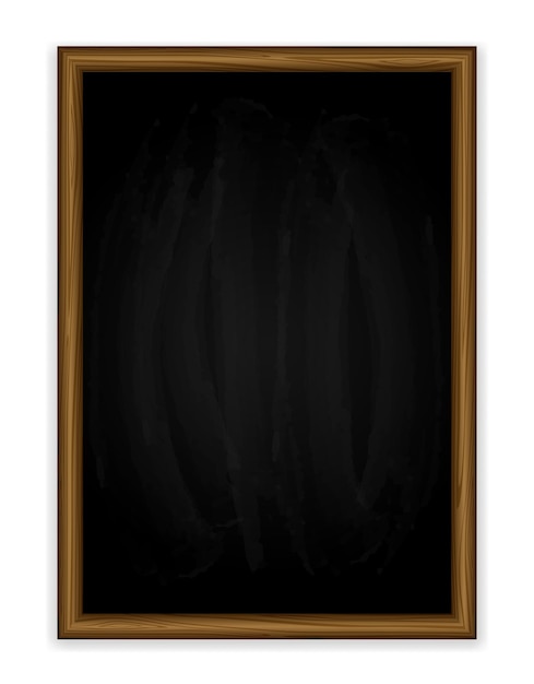 Vector black vertical chalkboard