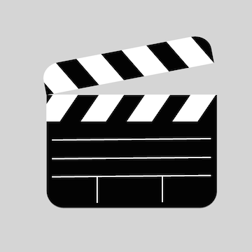 Premium Vector  Black video clapper with white stripes