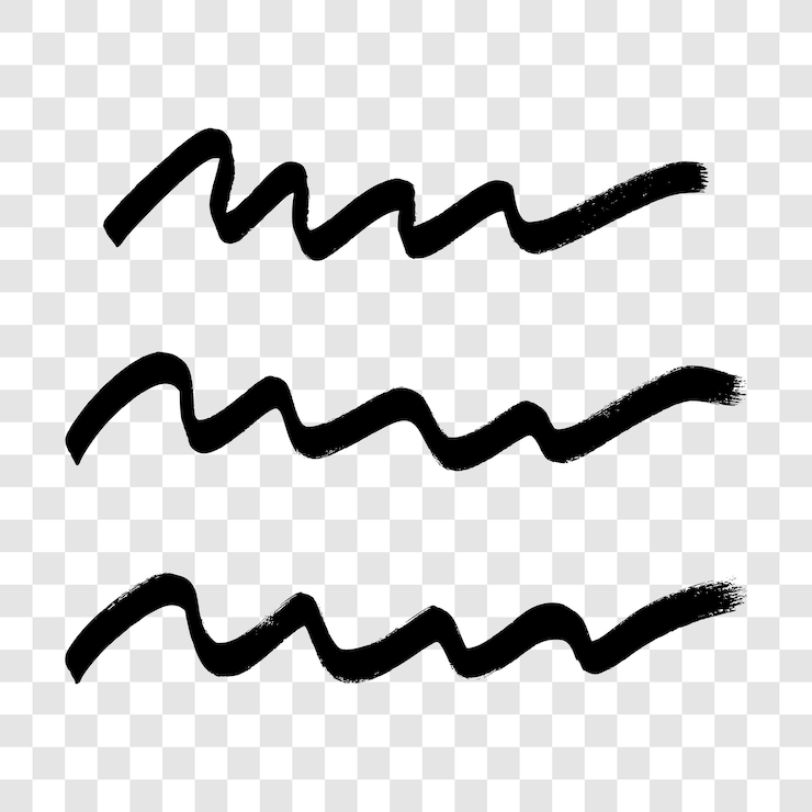 Vector black wavy grunge brush strokes set of three painted ink stripes ink spot isolated on transparent background vector illustration