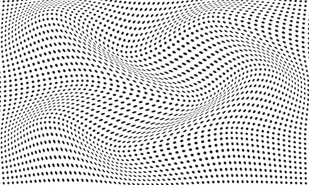 黒と白の抽象的な背景に 円と点のパターンが描かれています