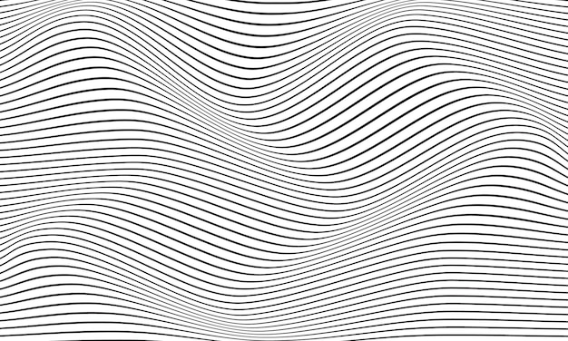 Vector a black and white abstract background with a wavy pattern in the middle