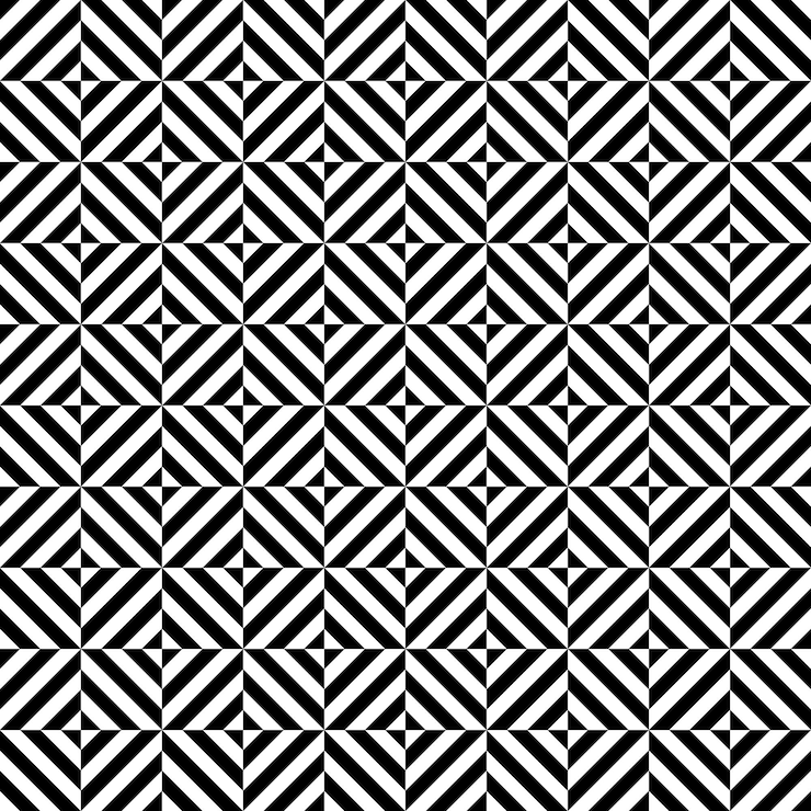 Vector black and white abstract geometric minimalist aesthetic pattern background